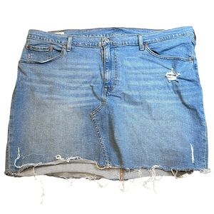 Levi's Distressed Light Blue Denim Mini Skirt Women’s 22W Plus Size